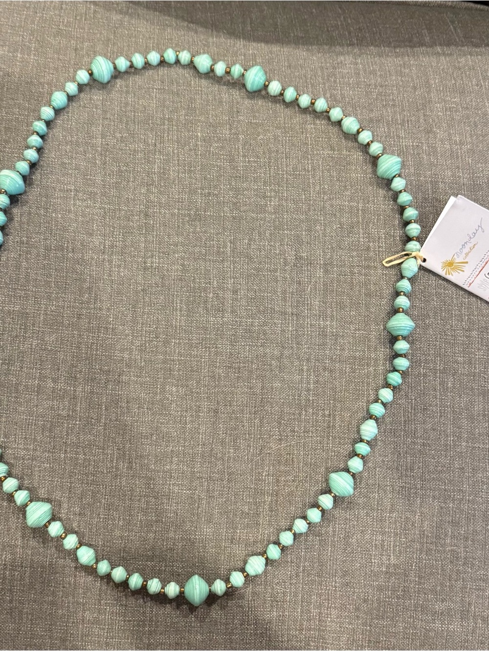 Noonday Collection Mint Turquoise Beaded Necklace